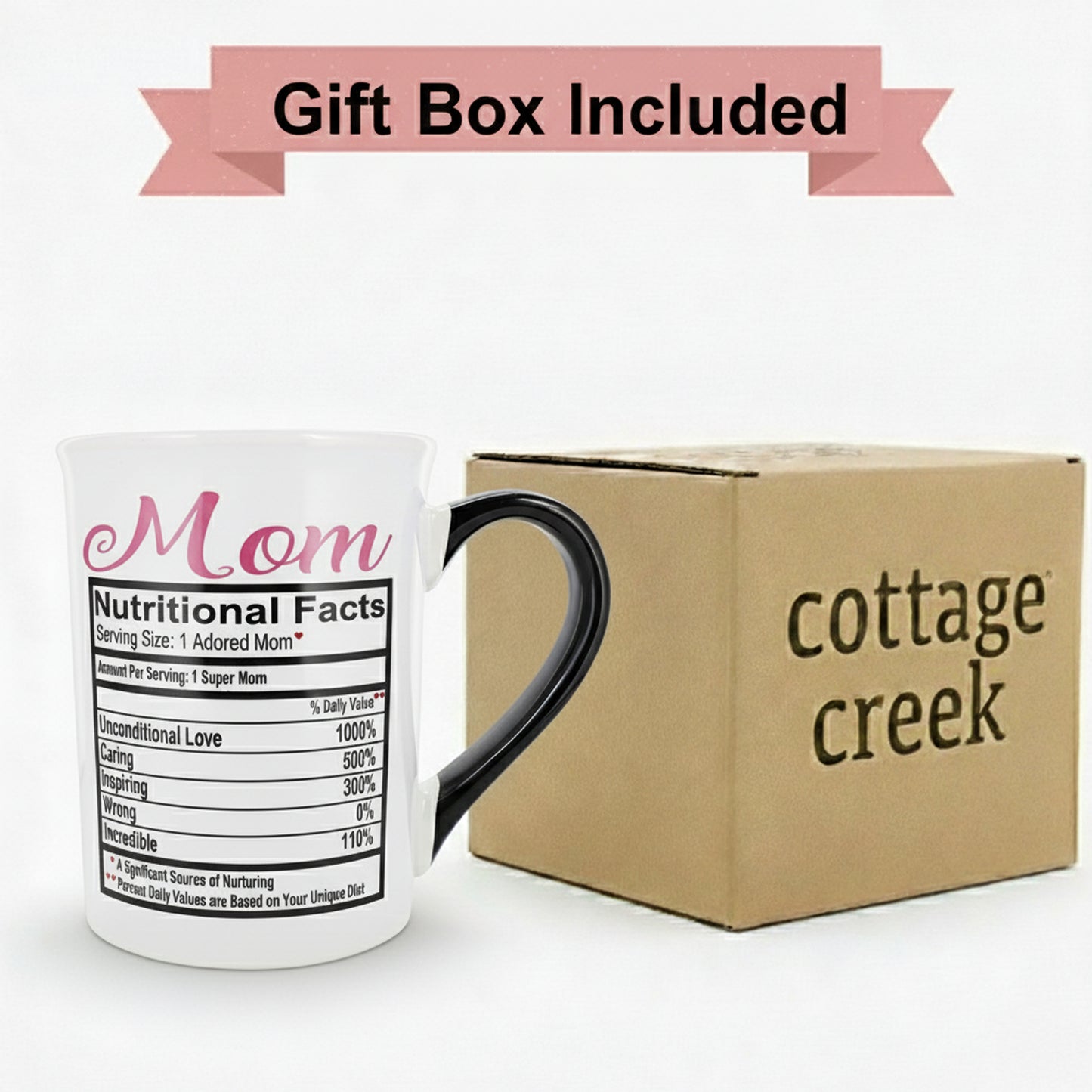 Cottage Creek Mugs | 16 Oz Ceramic Mom Coffee Mug | Large Coffee Cup for Women, Mother, Mama, Grandma | Birthday Gifts for Mom from Daughter | Christmas Mothers Day Gifts | Home Decor Cup