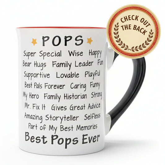 I Love My Pops Coffee Mug: 16oz Ceramic Grandpa Gift