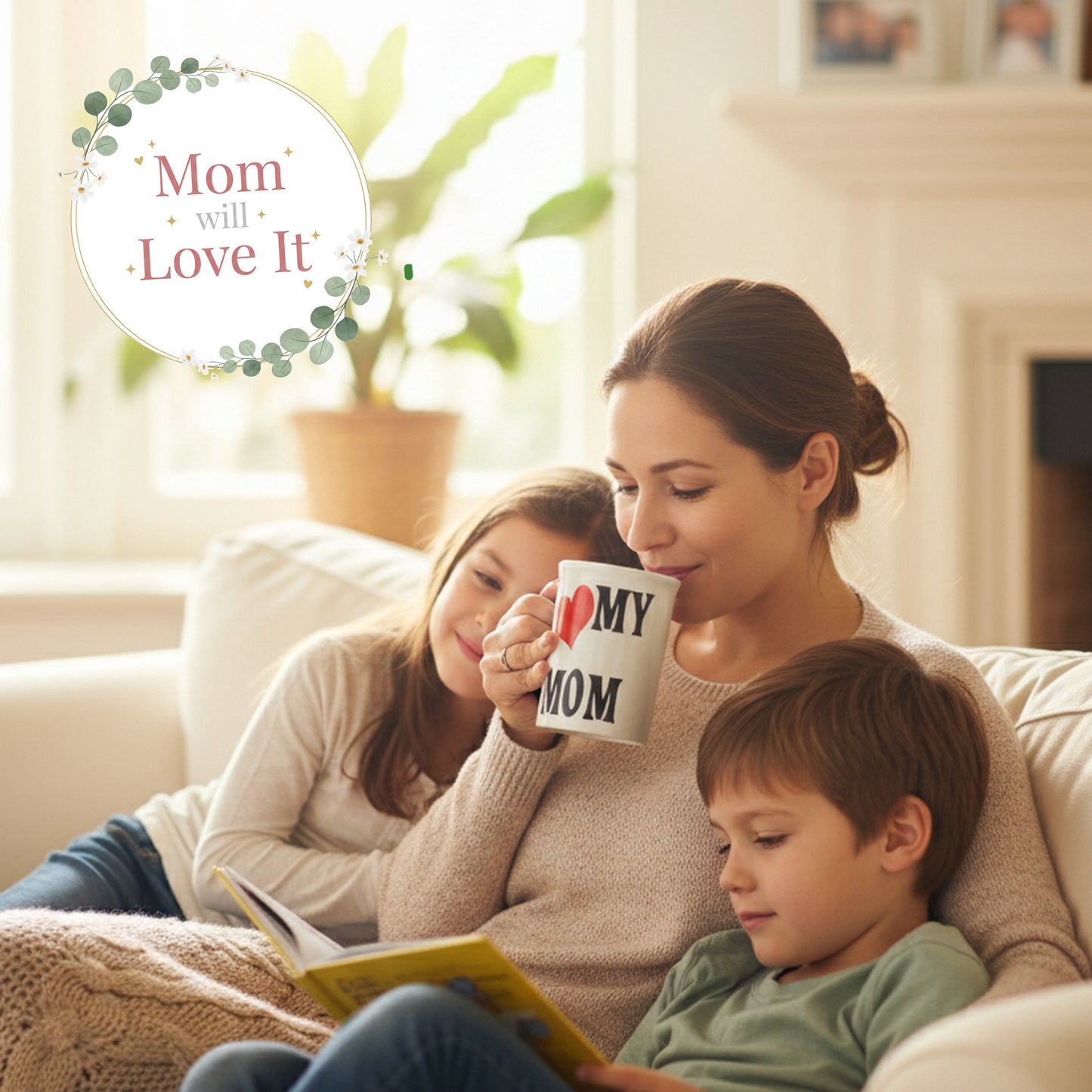 Cottage Creek Mugs | 16 Oz Ceramic Mom Coffee Mug | Large Coffee Cup for Women, Mother, Mama, Grandma | Birthday Gifts for Mom from Daughter | Christmas Mothers Day Gifts | Home Decor Cup