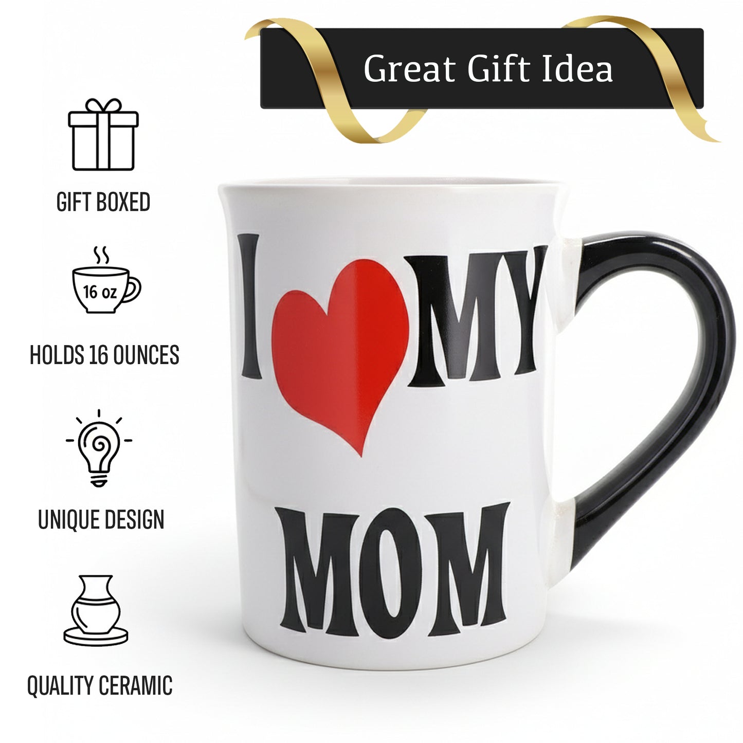 Cottage Creek Mugs | 16 Oz Ceramic Mom Coffee Mug | Large Coffee Cup for Women, Mother, Mama, Grandma | Birthday Gifts for Mom from Daughter | Christmas Mothers Day Gifts | Home Decor Cup