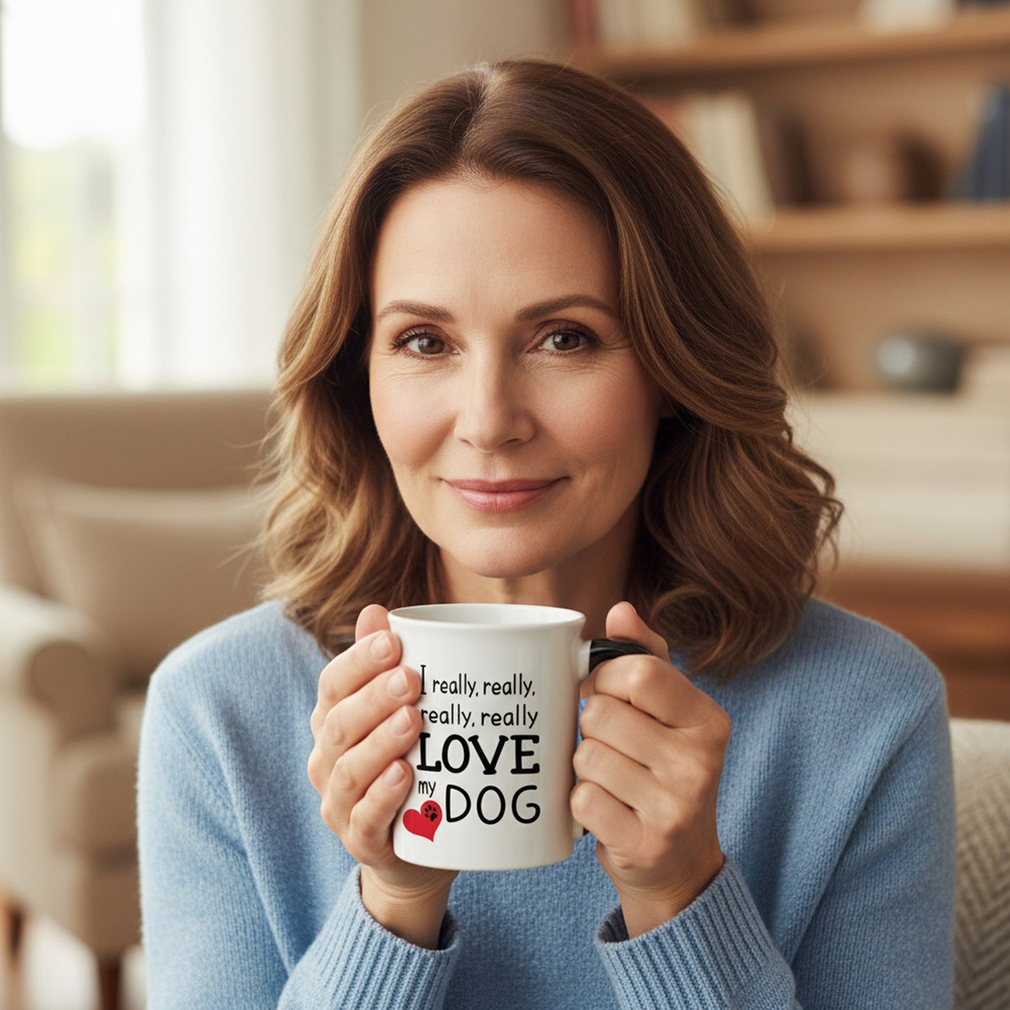 Cottage Creek Coffee Cups | I Really Love My Dog 16oz Ceramic Coffee Mug | Ideal I Love My Dog Gifts for Women, Men | Funny Gifts for Mom, Dad, Girlfriend, Boyfriend