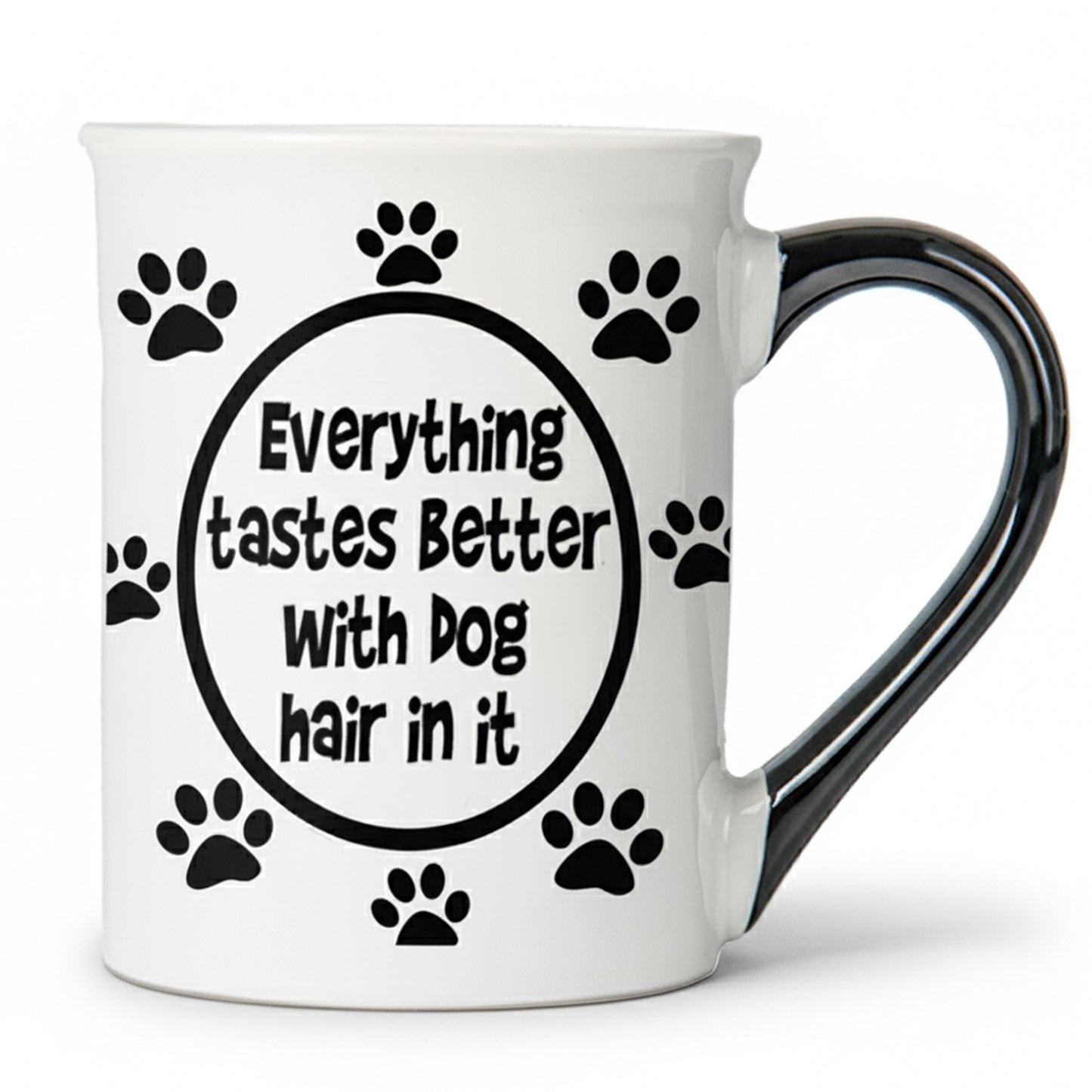 Cottage Creek Coffee Cups | Everything Tastes Better with Dog Hair 16oz Ceramic Coffee Mug | Ideal I Love My Dog Gifts for Women, Men | Funny Gifts for Mom, Dad, Girlfriend, Boyfriend
