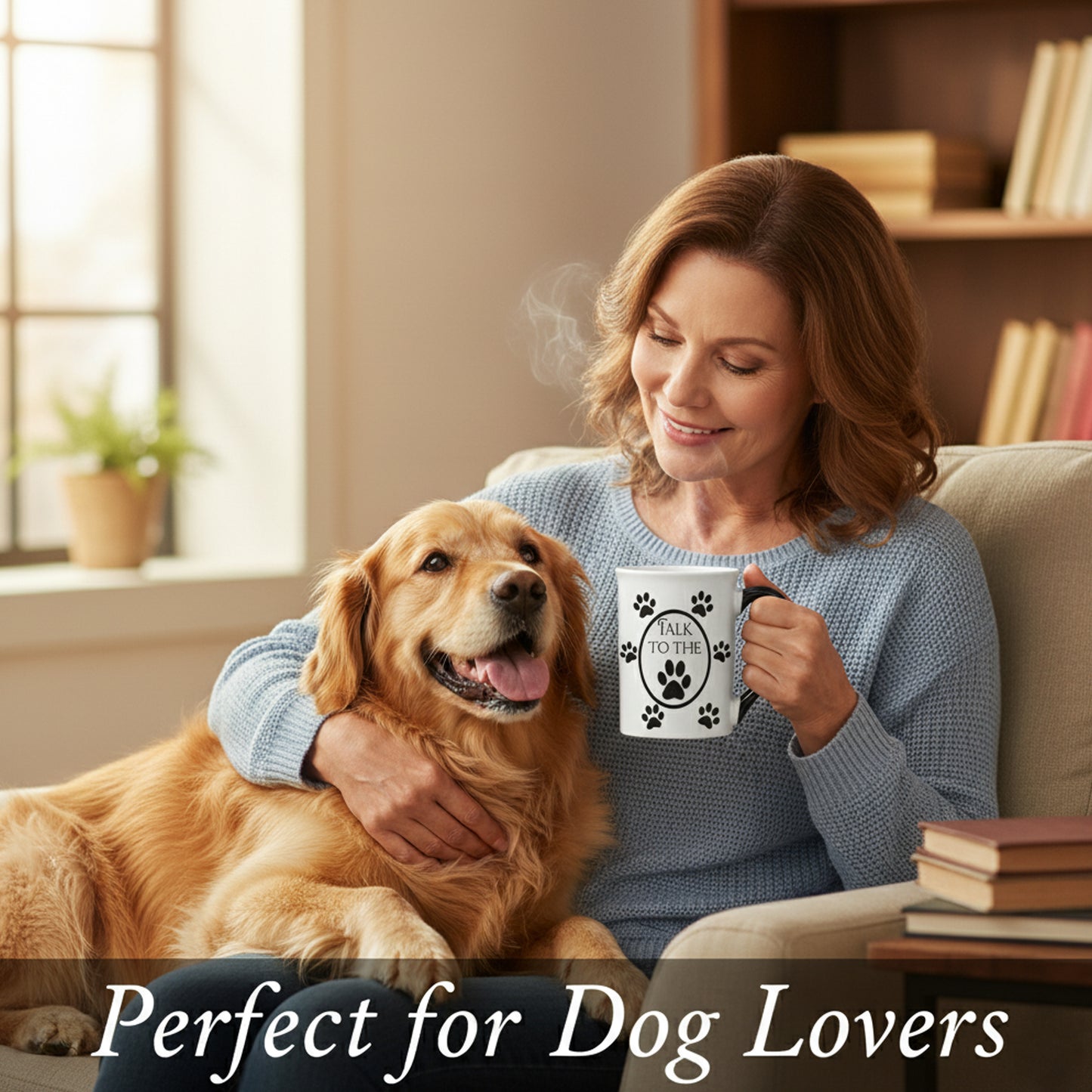Cottage Creek Coffee Cups | Talk to the Paw 16oz Ceramic Coffee Mug | Ideal I Love My Dog Gifts for Women, Men | Funny Gifts for Mom, Dad, Girlfriend, Boyfriend