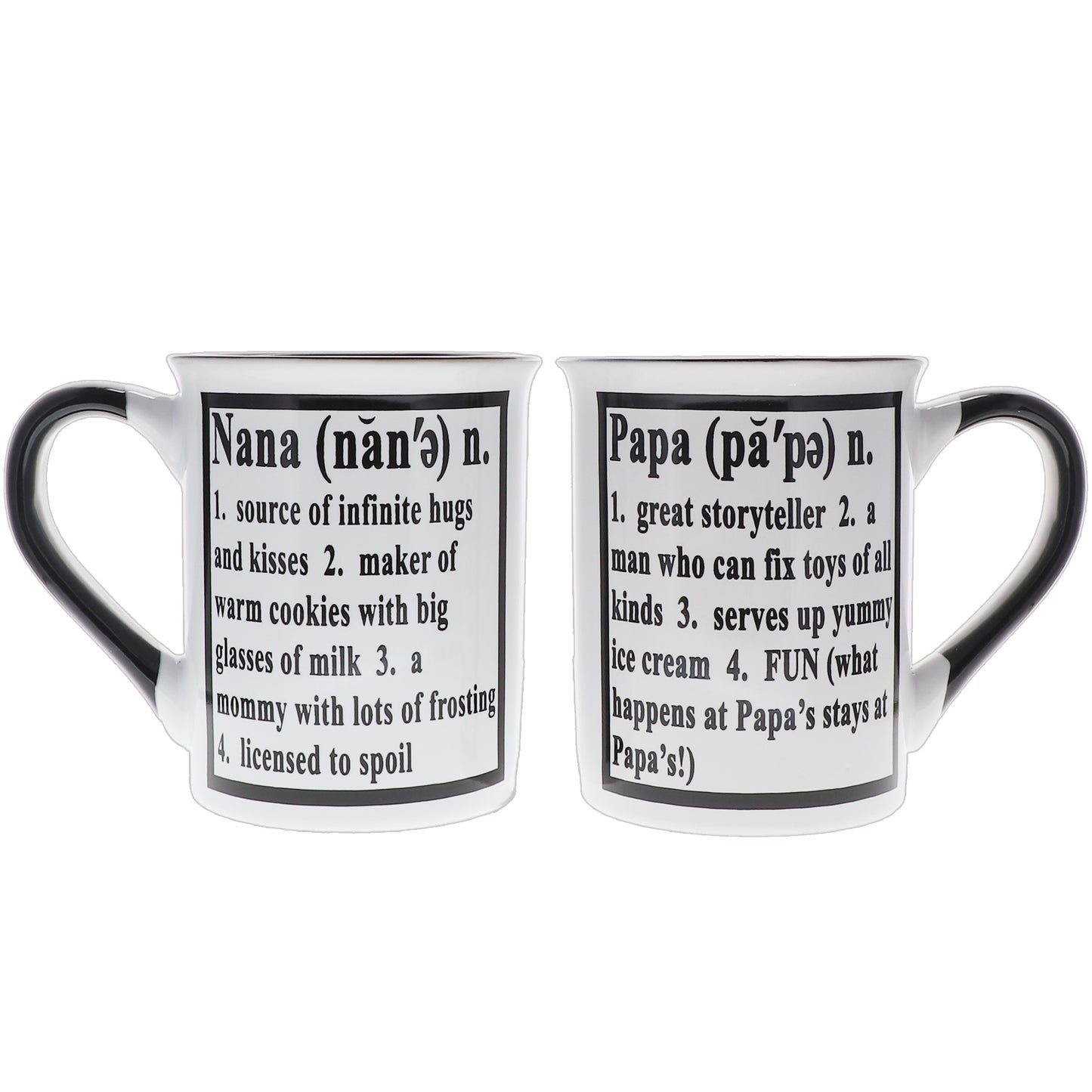 Nana Papa Mug Set, Two Piece Grandparent Mugs, Nana Mug, Papa Mug
