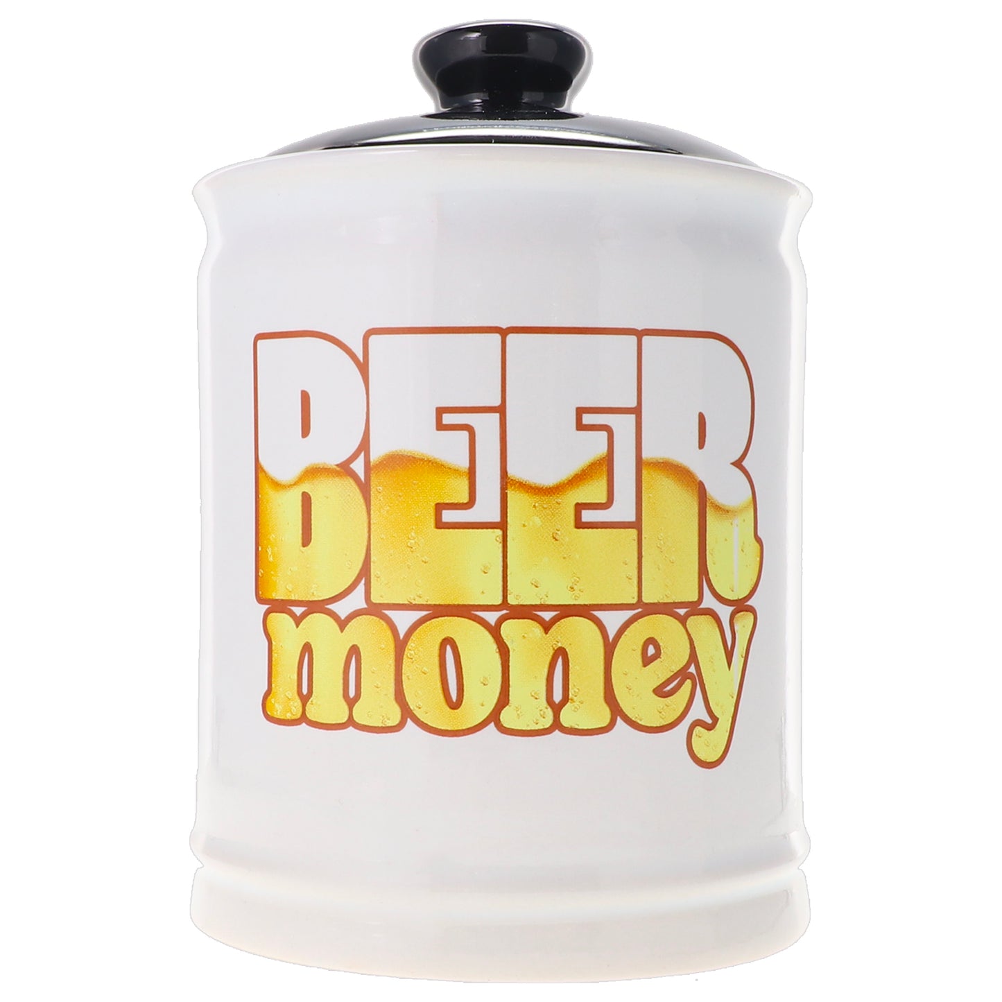 Cottage Creek 6" White Ceramic Beer Money Piggy Bank for Adults with Lid | Decorative Coin Bank & Funny Gifts for Women, Men, Boyfriend, Friends & Loved Ones