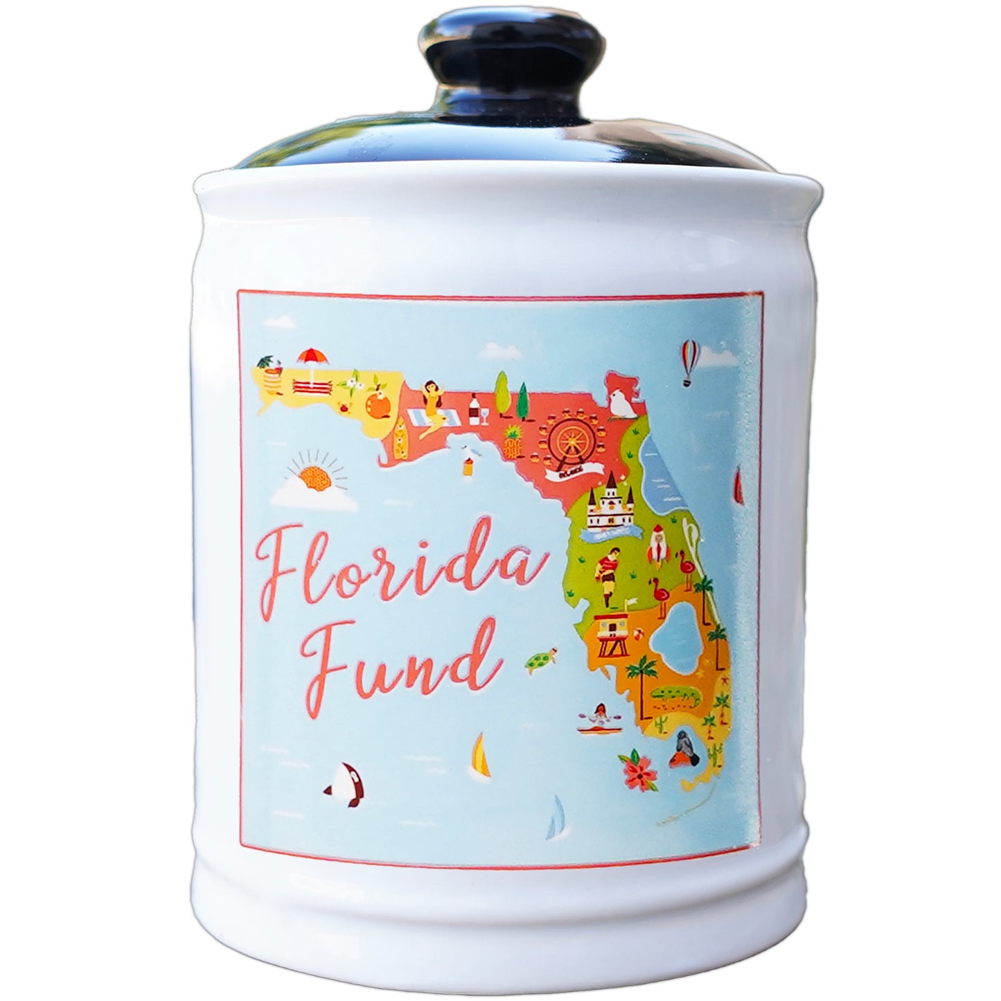 Florida Fund Piggy Bank, Vacation Fund Bank, Florida Gifts