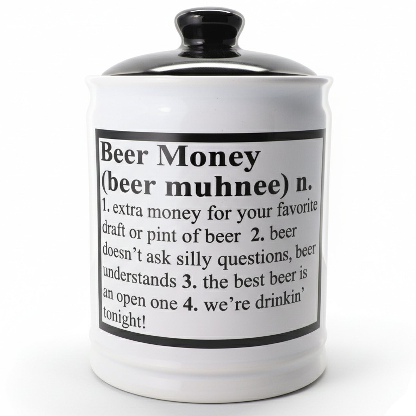 Cottage Creek Beer Fund Piggy Bank for Adults | Decorative 6" Ceramic Money Jar & Savings Jar - Fun & Unique Gifts for Men, Dad, Husband, Boyfriend, & Friends
