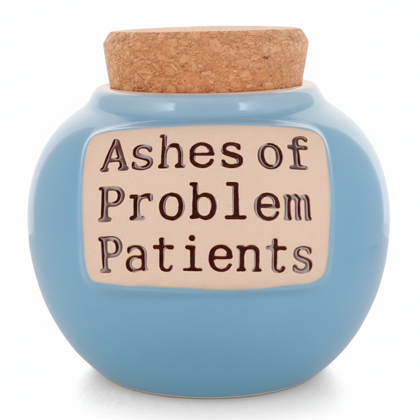 Cottage Creek 'Ashes of Problem Patients' Ceramic Jar: Hilarious & Unique Gift for Doctors, Nurses, and Medical Professionals | Perfect for Office Desk Decor & Humorous Home Accessories