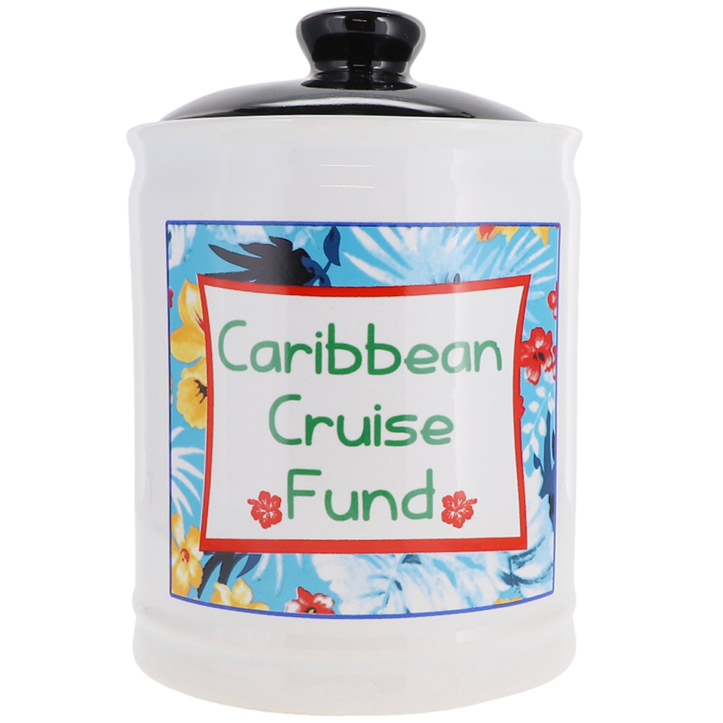 Caribbean Cruise Fund Piggy Bank, Cruise Essentials Candy Jar