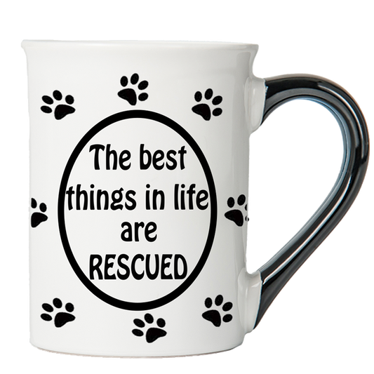 Cottage Creek The Best Things in Life are Rescued Dog Coffee Mug, 16oz., Multicolored