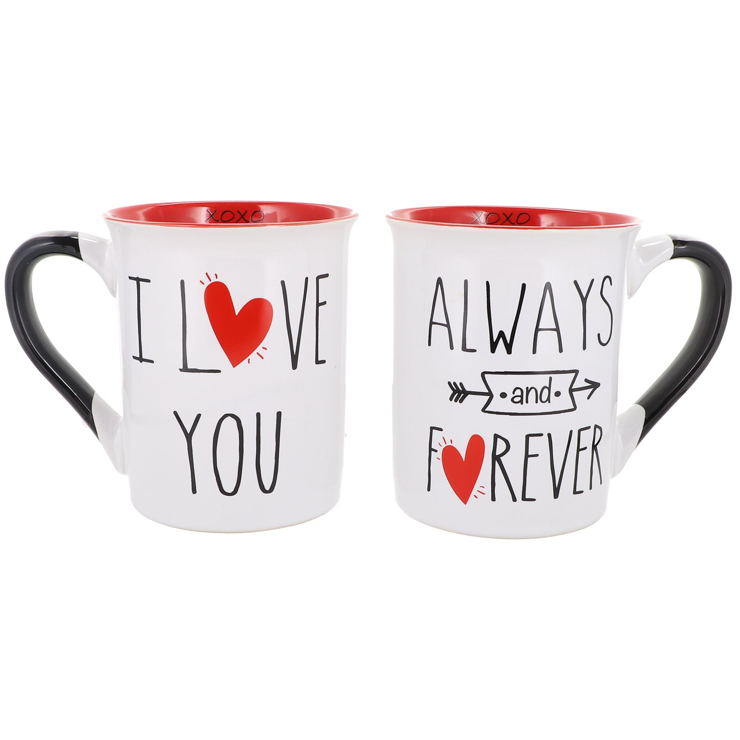 Cottage Creek I Love You, Always and Forever Mugs, Set of Two I Love You Coffee Mugs, Couples Gifts