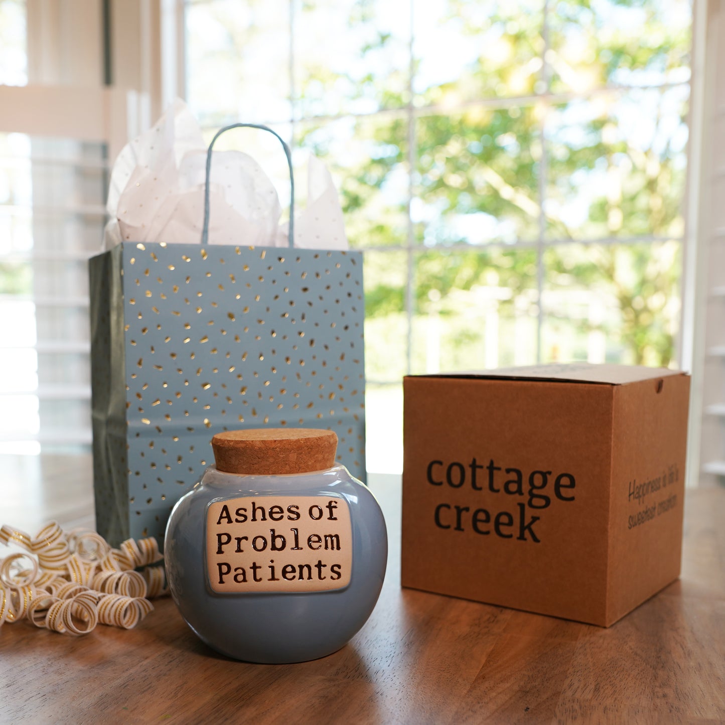 Ashes of Problem Patients Cork Jar makes a great gift