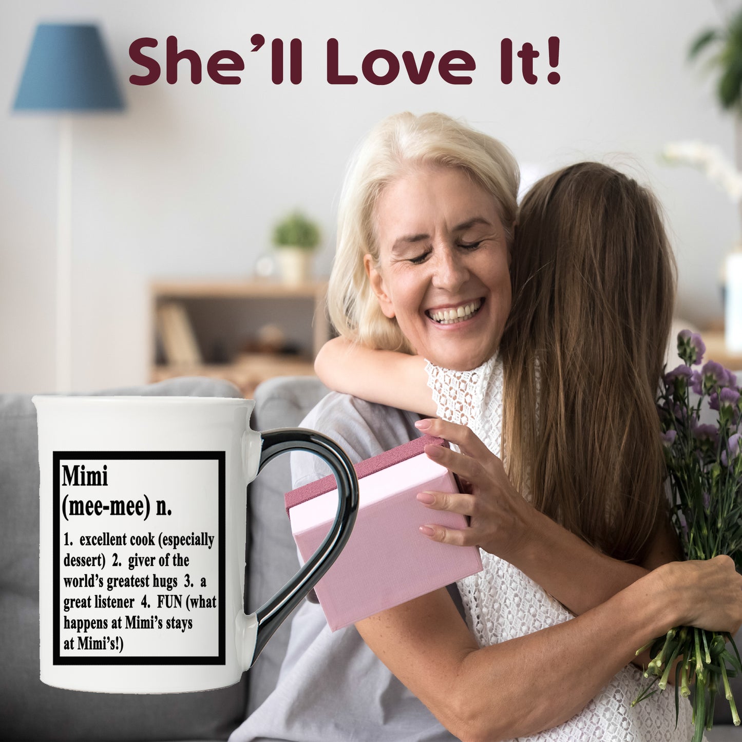 Cottage Creek Mimi Mug, Mimi Coffee Mug for Mimi, 16oz., 6" Multicolored