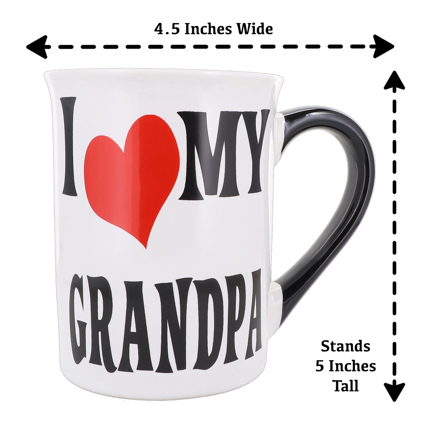 Cottage Creek I Love My Grandpa Mug, Grandpa Coffee Mug for Grandpa, 16oz., 6" Multicolored