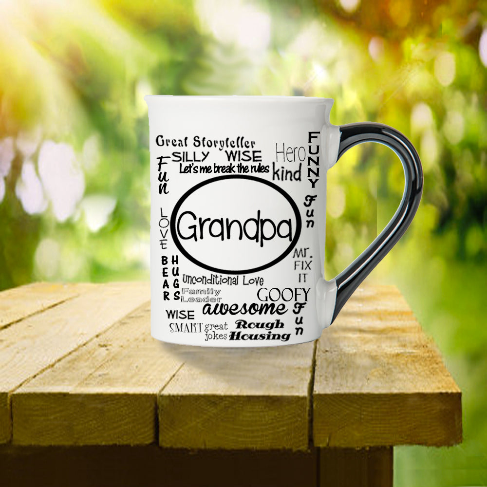 Cottage Creek Grandpa Mug, Ceramic 16oz. Multicolored 6" Grandpa Coffee Mug