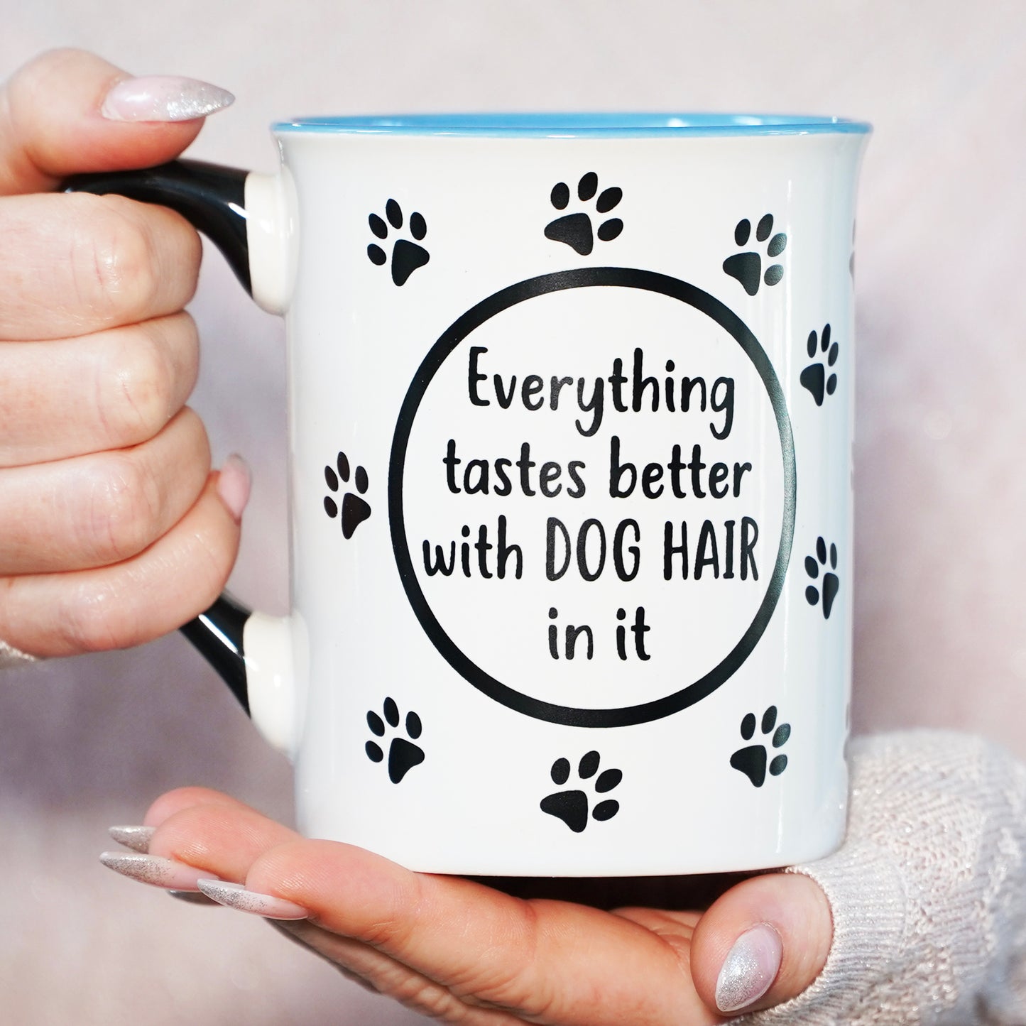Cottage Creek Coffee Cups | Everything Tastes Better with Dog Hair 16oz Ceramic Coffee Mug | Ideal I Love My Dog Gifts for Women, Men | Funny Gifts for Mom, Dad, Girlfriend, Boyfriend