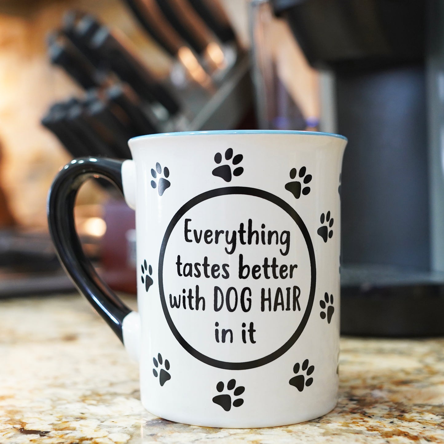 Cottage Creek Coffee Cups | Everything Tastes Better with Dog Hair 16oz Ceramic Coffee Mug | Ideal I Love My Dog Gifts for Women, Men | Funny Gifts for Mom, Dad, Girlfriend, Boyfriend