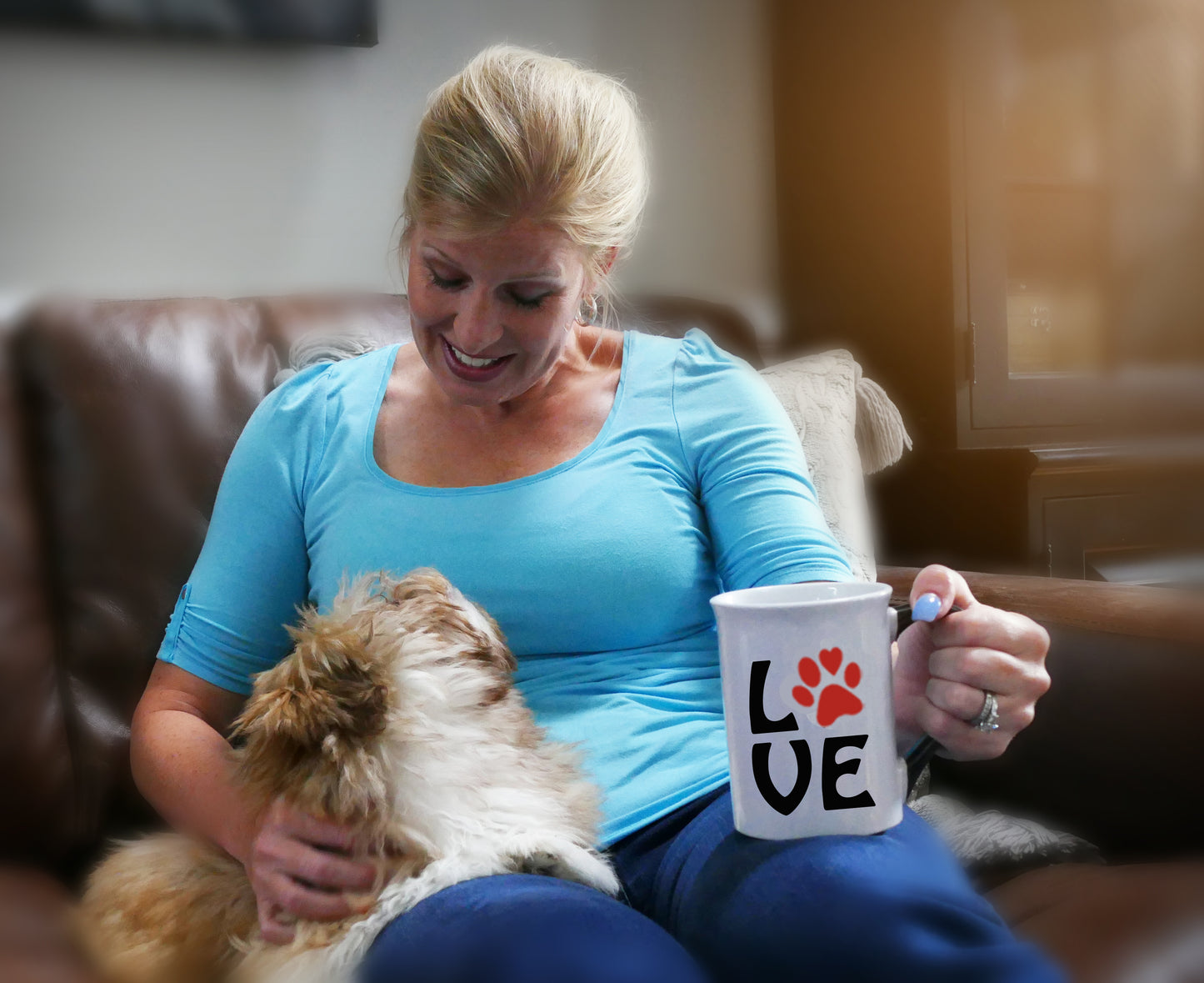 Cottage Creek Coffee Cups | I Love Dogs 16oz Ceramic Coffee Mug | Ideal I Love My Dog Gifts for Women, Men | Funny Gifts for Mom, Dad, Girlfriend, Boyfriend