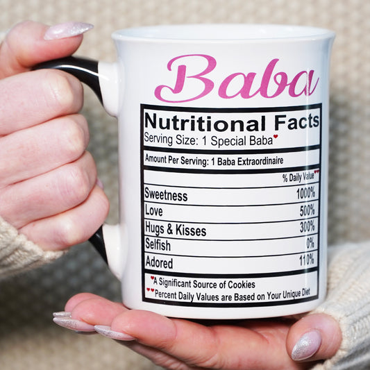 Cottage Creek Baba Mug, Baba Coffee Mug for Baba, 16oz., 6" Multicolored
