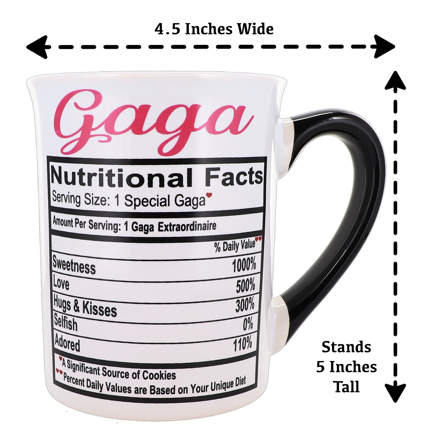 Cottage Creek Gaga Mug, Gaga Coffee Mug for Gaga, 16oz., 6" Multicolored