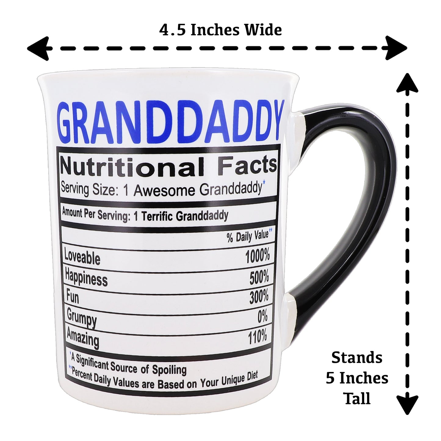 Cottage Creek Granddaddy Mug, Ceramic 16oz. Multicolored 6" Granddaddy Coffee Mug