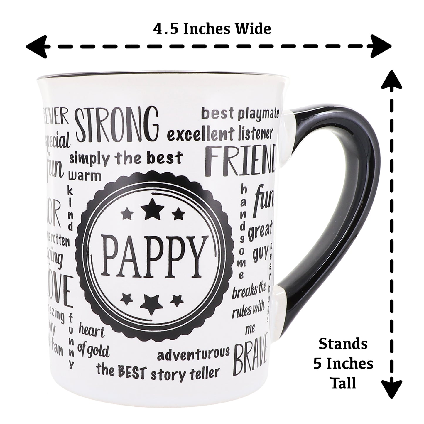 Cottage Creek Pappy Mug, Pappy Coffee Mug, Ceramic, 16oz., 6" Multicolored