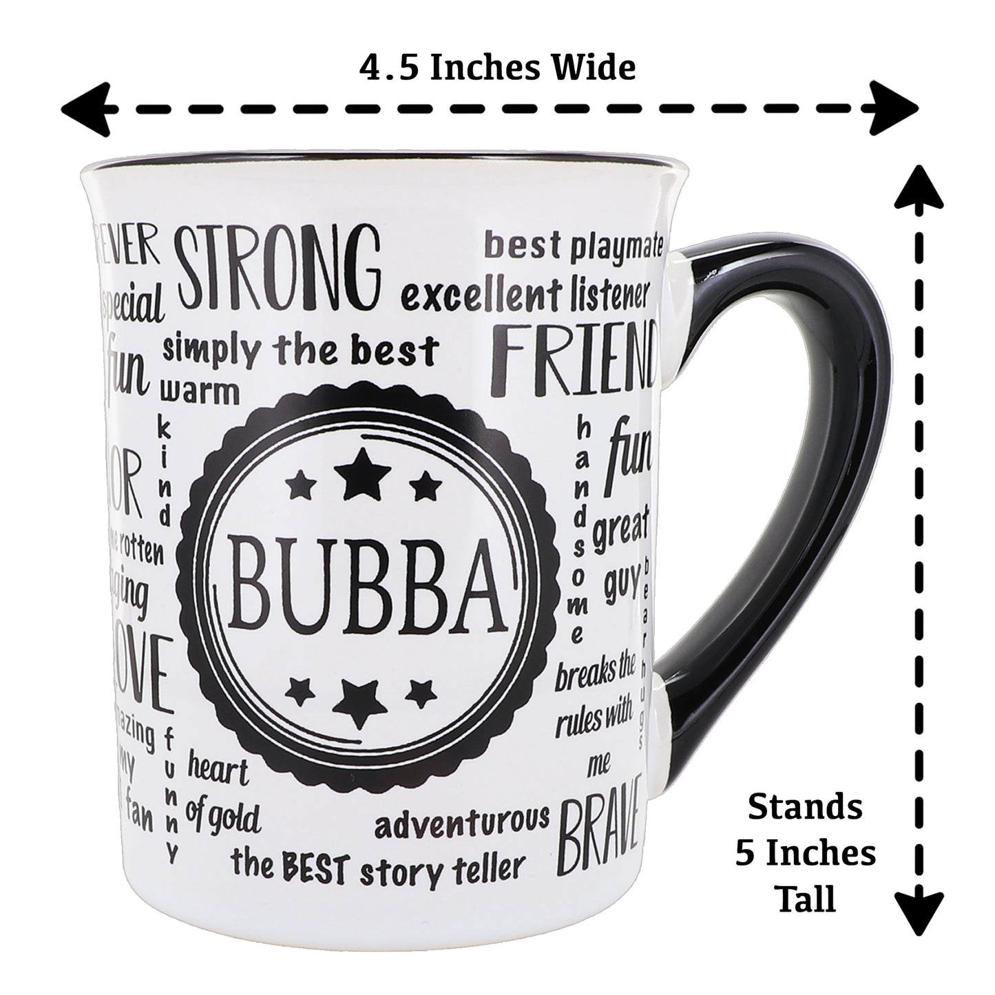 Cottage Creek Bubba Mug, Bubba Coffee Mug for Bubba, 16oz., 6" Multicolored