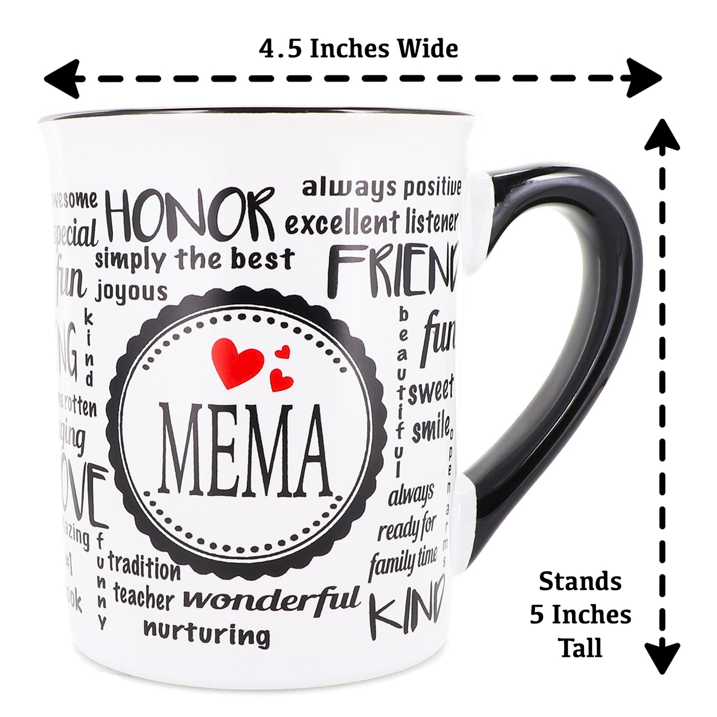 Cottage Creek Mema Mug, Mema Coffee Mug, Ceramic 16oz., 6" Multicolored