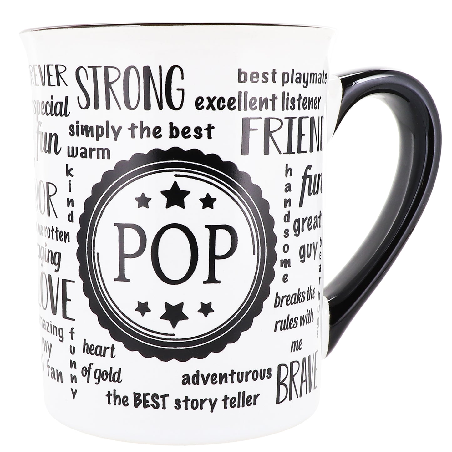Cottage Creek Pop Mug, Pop Coffee Mug, Ceramic 16oz., 6" Multicolored