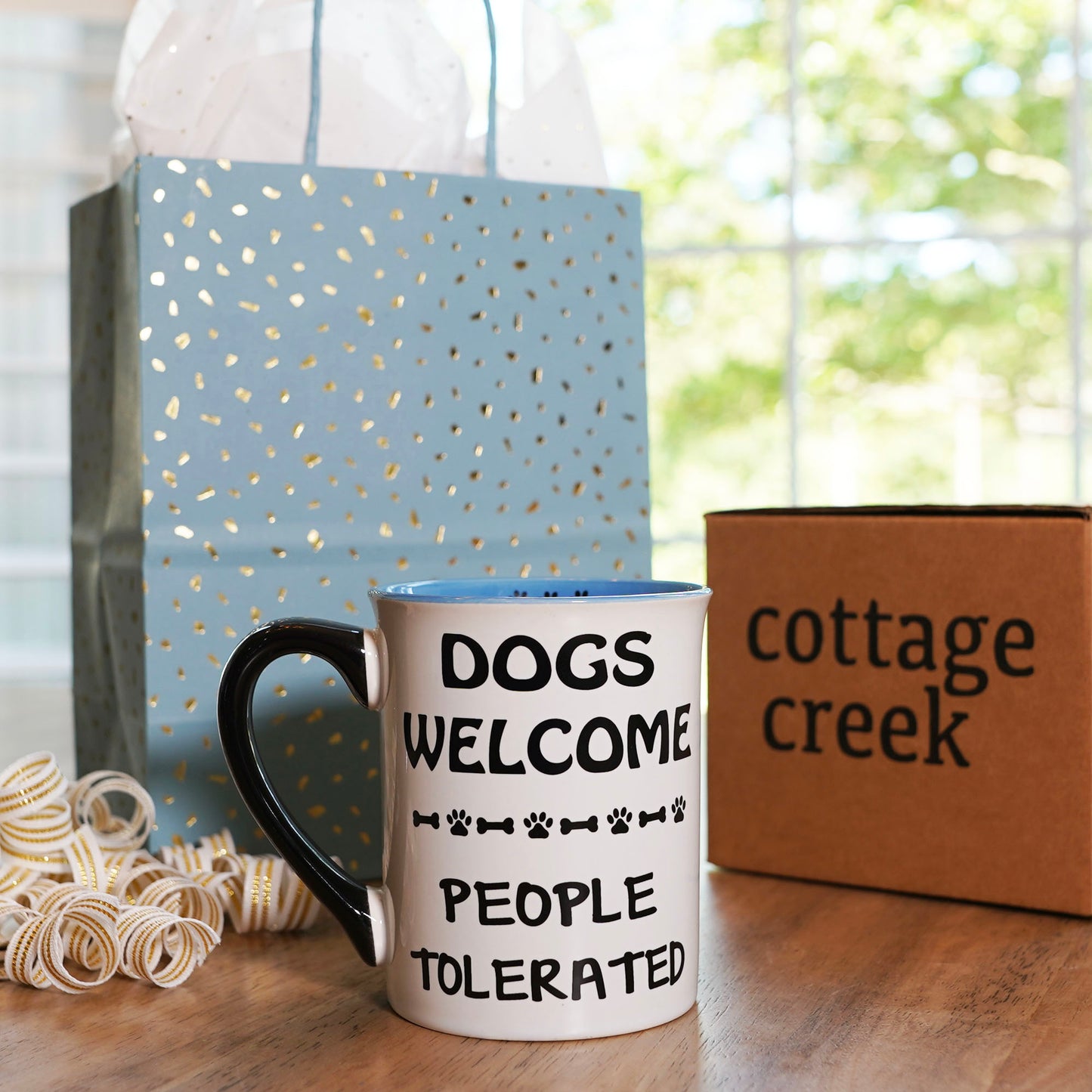 Cottage Creek Dogs Welcome, People Tolerated Dog Coffee Mug, 16oz., Multicolored