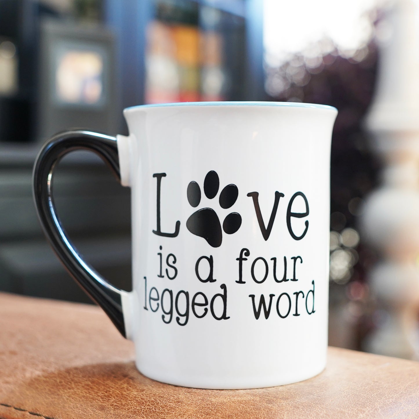 Cottage Creek Love is a Four Legged Word Dog Coffee Mug, 16oz. Multicolored