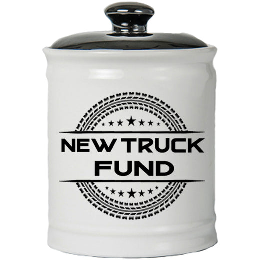 Cottage Creek New Truck Fund Piggy Bank, Ceramic Multicolored, 6" Truck Money Candy Jar