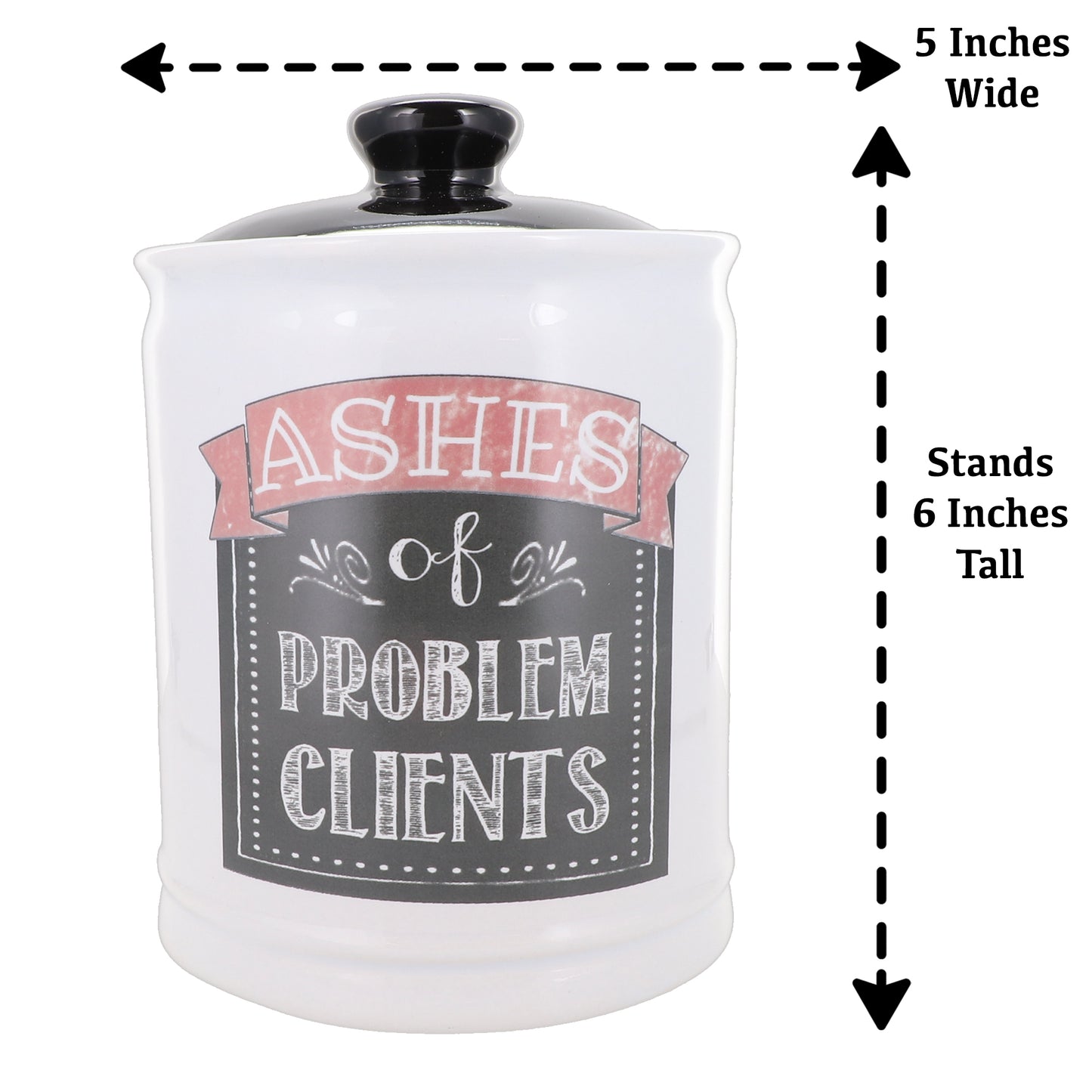 Cottage Creek Ashes of Problem Clients Piggy Bank, Ceramic, 6, Multicolored Fun Candy Jar