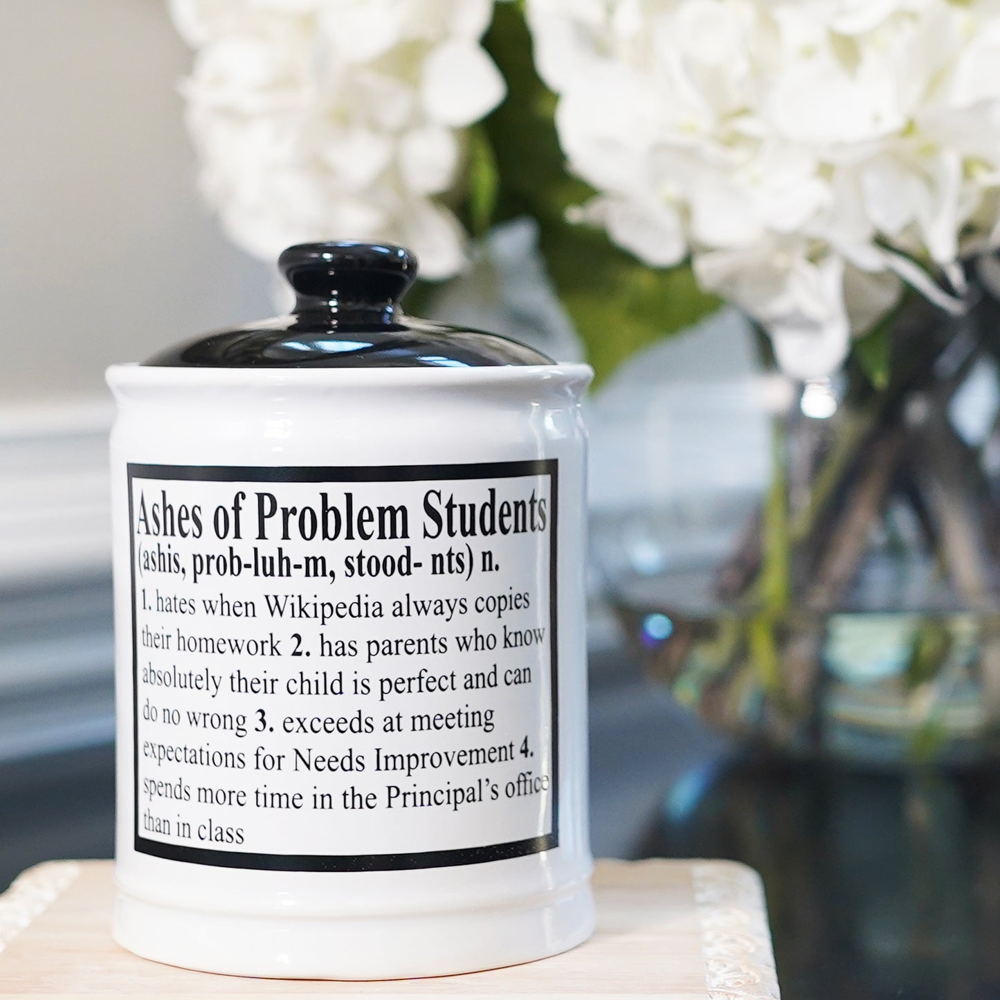 Cottage Creek Ashes of Problem Students Piggy Bank, 6", Ceramic Multicolored Candy Jar