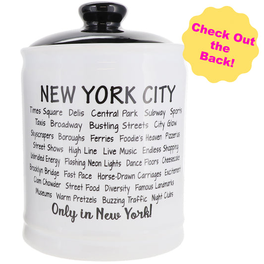 Cottage Creek New York City Fund Piggy Bank, Ceramic, 6", Multicolored Vacation Bank