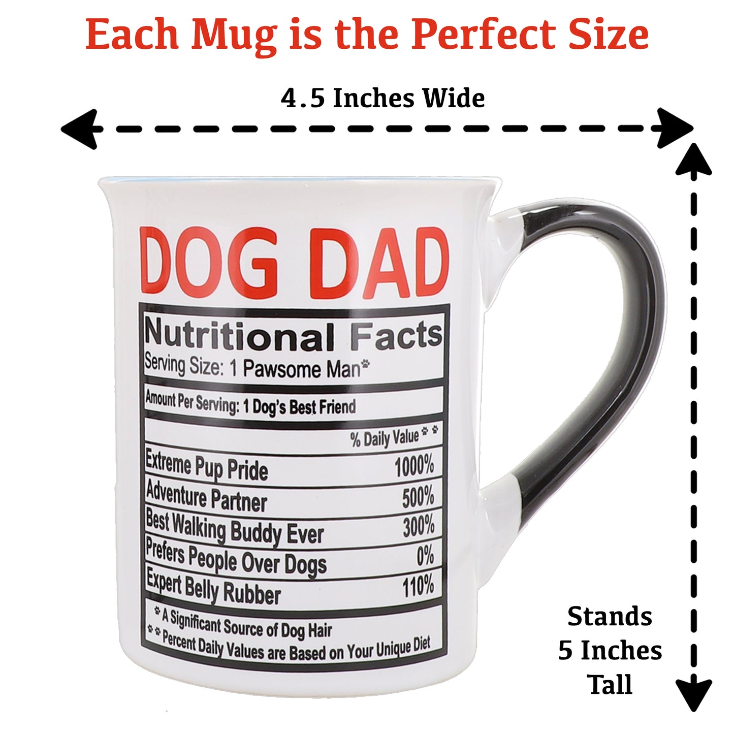 Cottage Creek Mom Dad Mugs, Set of Two 16oz. Ceramic Mom and Dad Coffee Mugs