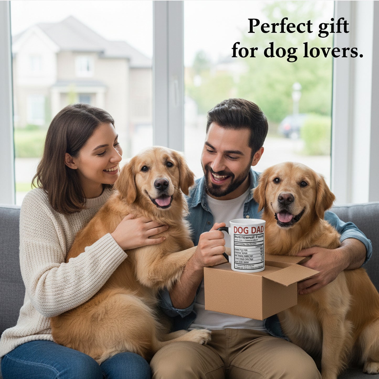Cottage Creek Coffee Cups | Dog Dad 16oz Ceramic Coffee Mug | Ideal I Love My Dog Gifts for Women, Men | Funny Gifts for Mom, Dad, Girlfriend, Boyfriend