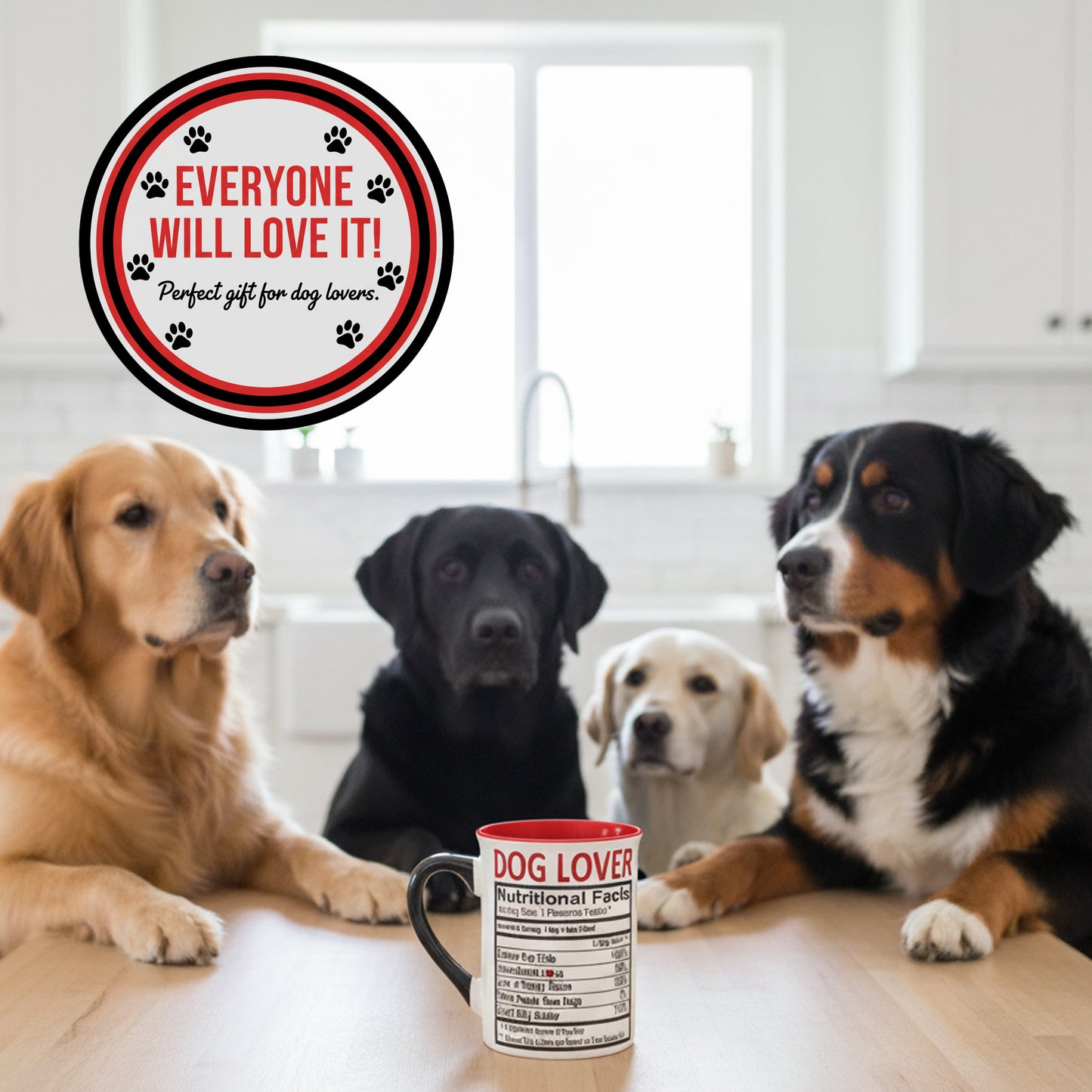 Cottage Creek Coffee Cups | Dog Lover 16oz Ceramic Coffee Mug | Ideal I Love My Dog Gifts for Women, Men | Funny Gifts for Mom, Dad, Girlfriend, Boyfriend