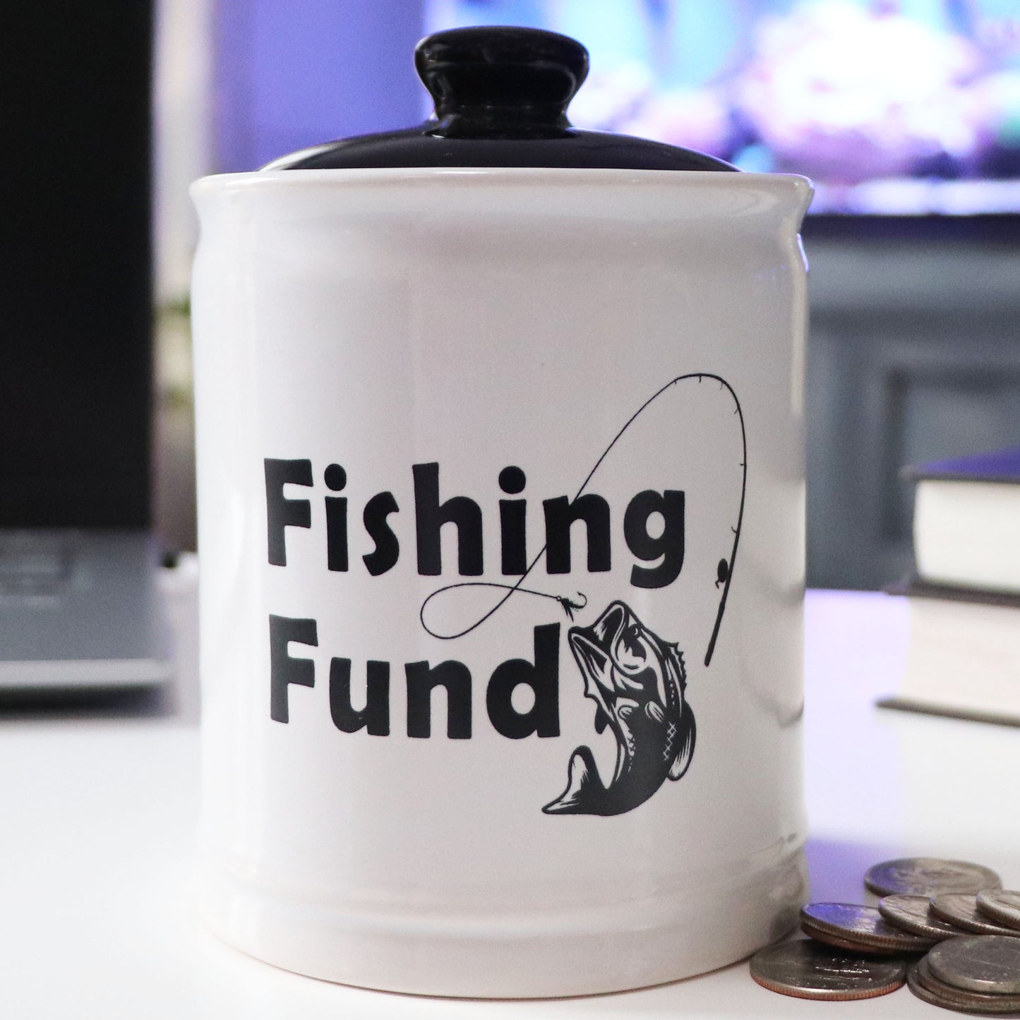 Fishing Fund Jar | Fishing Gifts | Fishing Accessories Piggy Bank | Fishing Gear