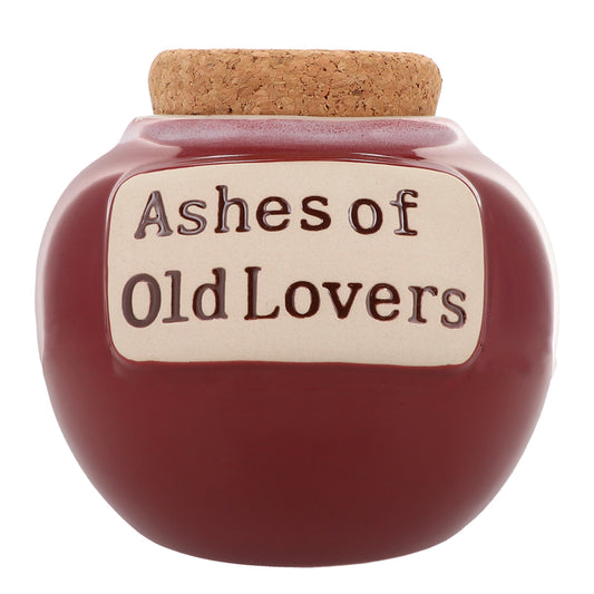 Ashes of Old Lovers Piggy Bank, Red, Ceramic