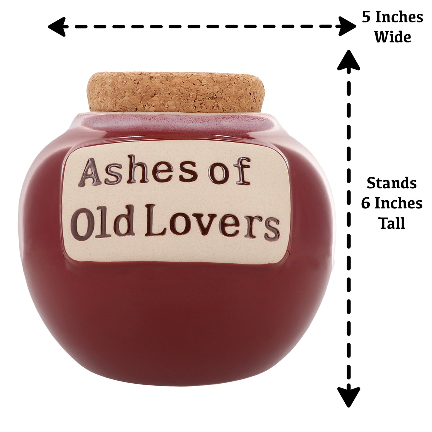 Ashes of Old Lovers Piggy Bank, Red, Ceramic