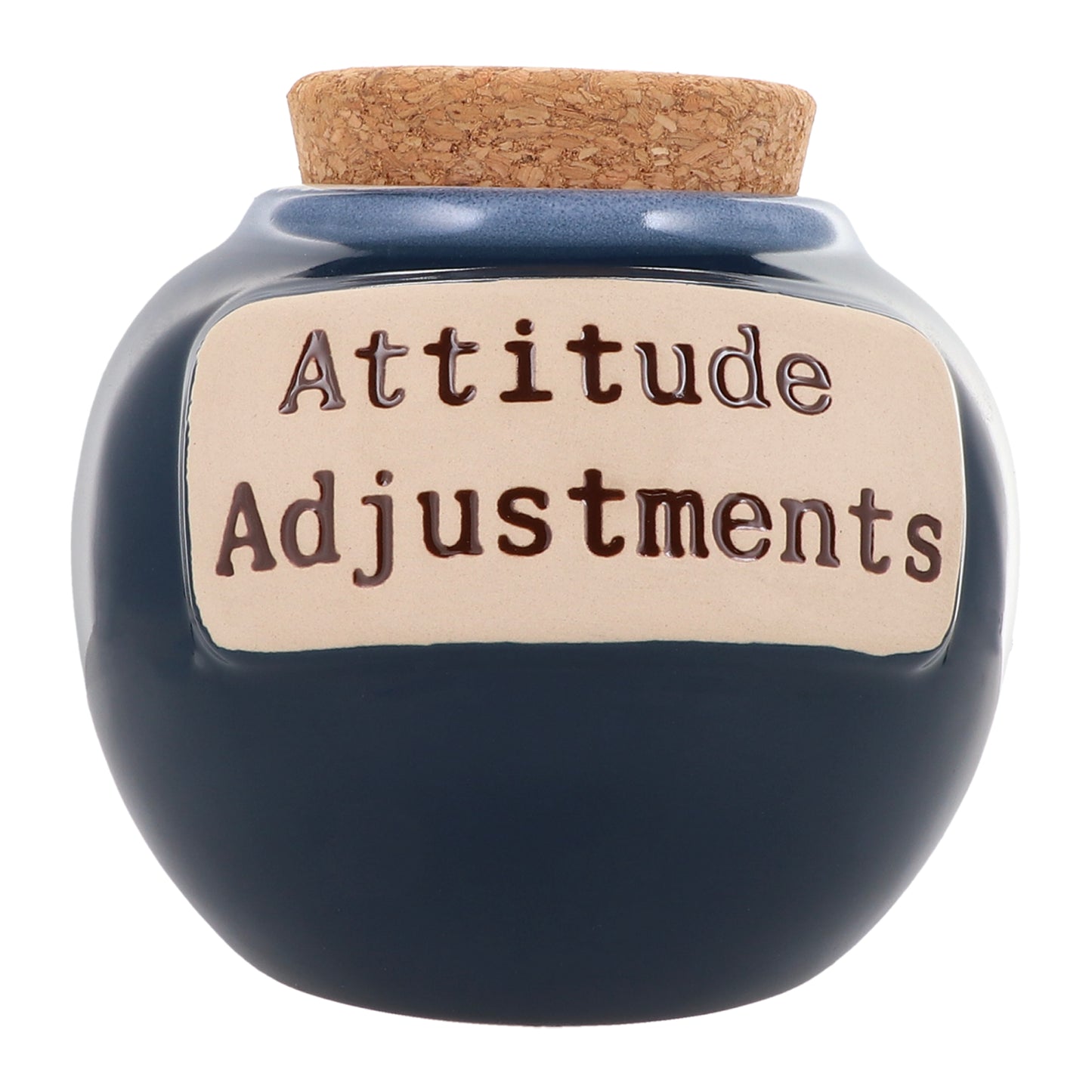 Attitude Adjustments Piggy Bank, Blue, Ceramic