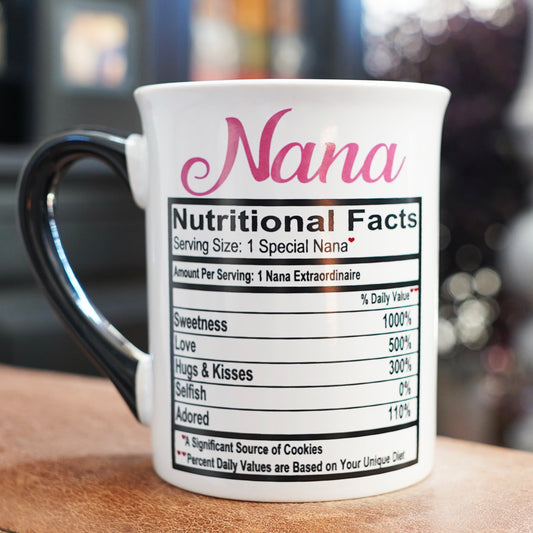 Nana Coffee Mug for Nana, Gifts for Nana, 16oz. Ceramic Coffee Cup, 6" Multicolored