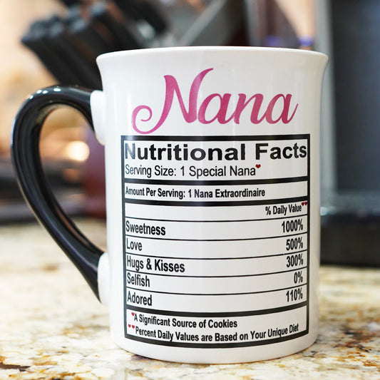 Nana Coffee Mug for Nana, Gifts for Nana, 16oz. Ceramic Coffee Cup, 6" Multicolored