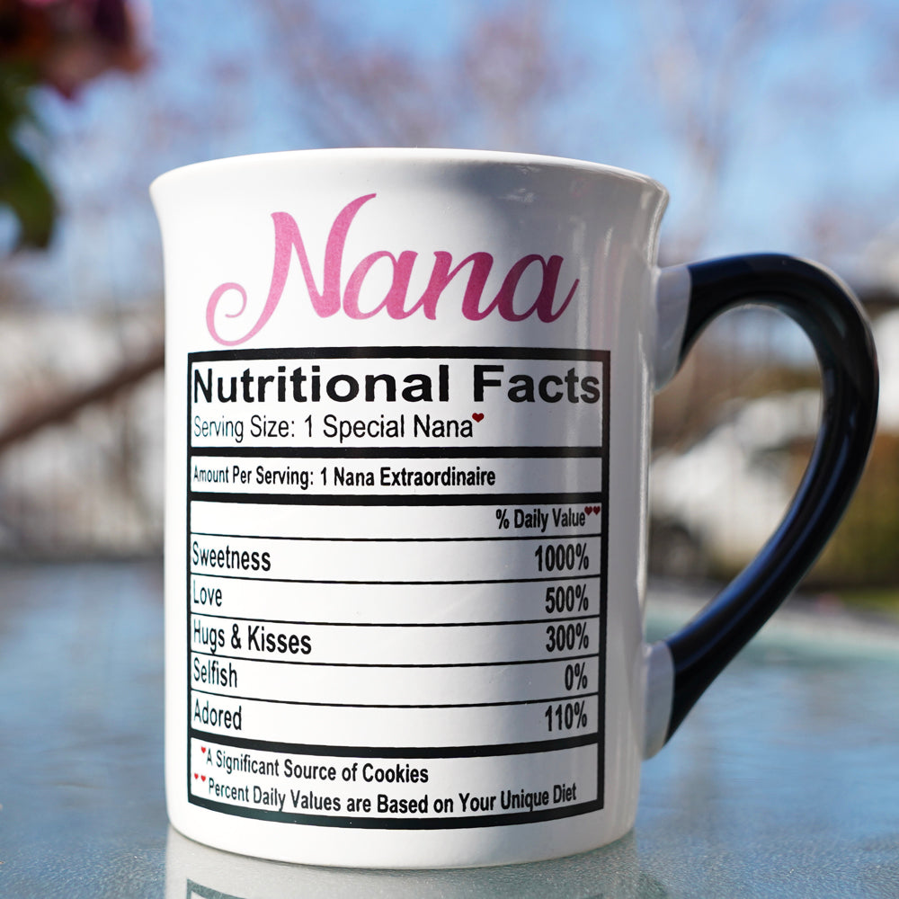 Nana Coffee Mug for Nana, Gifts for Nana, 16oz. Ceramic Coffee Cup, 6" Multicolored