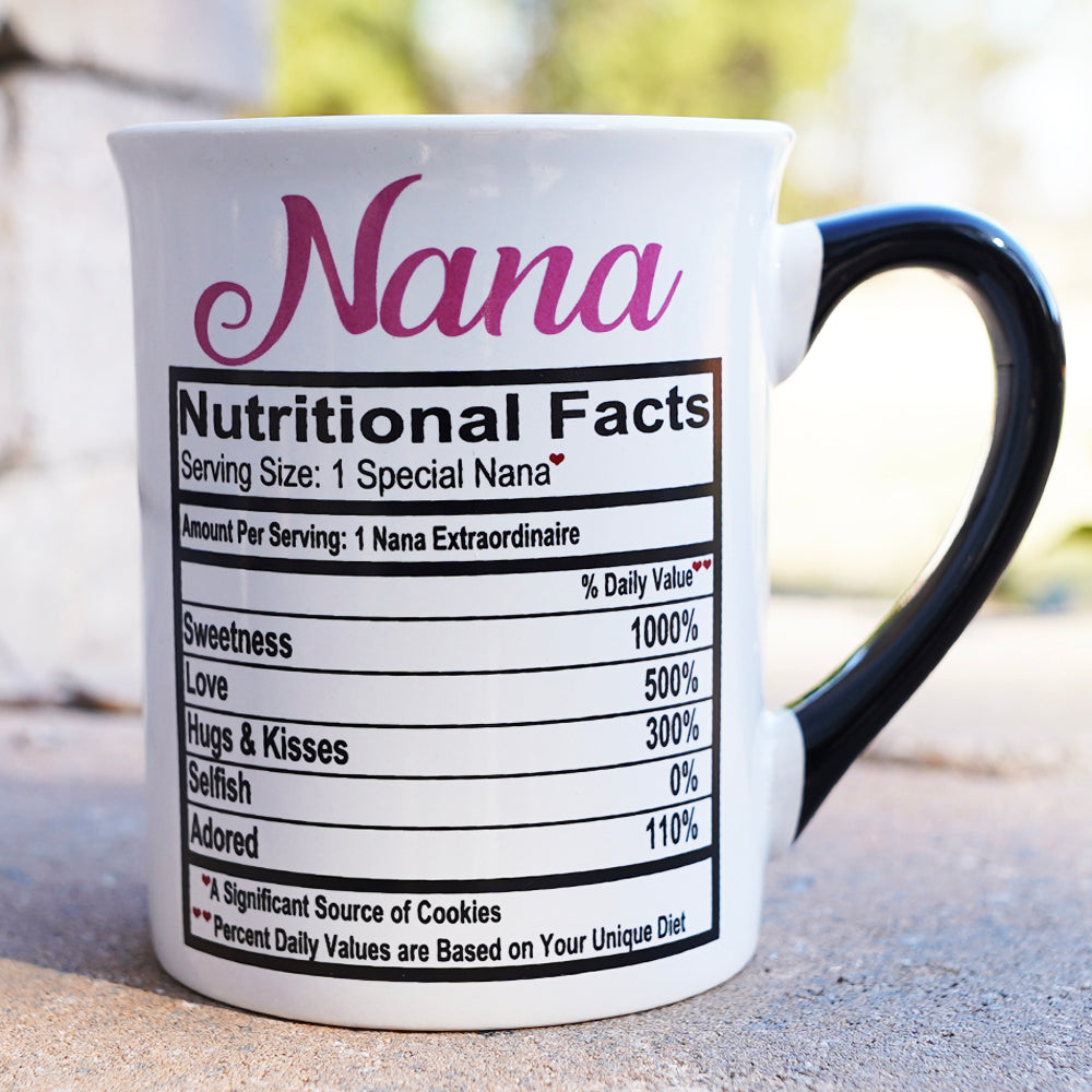 Nana Coffee Mug for Nana, Gifts for Nana, 16oz. Ceramic Coffee Cup, 6" Multicolored