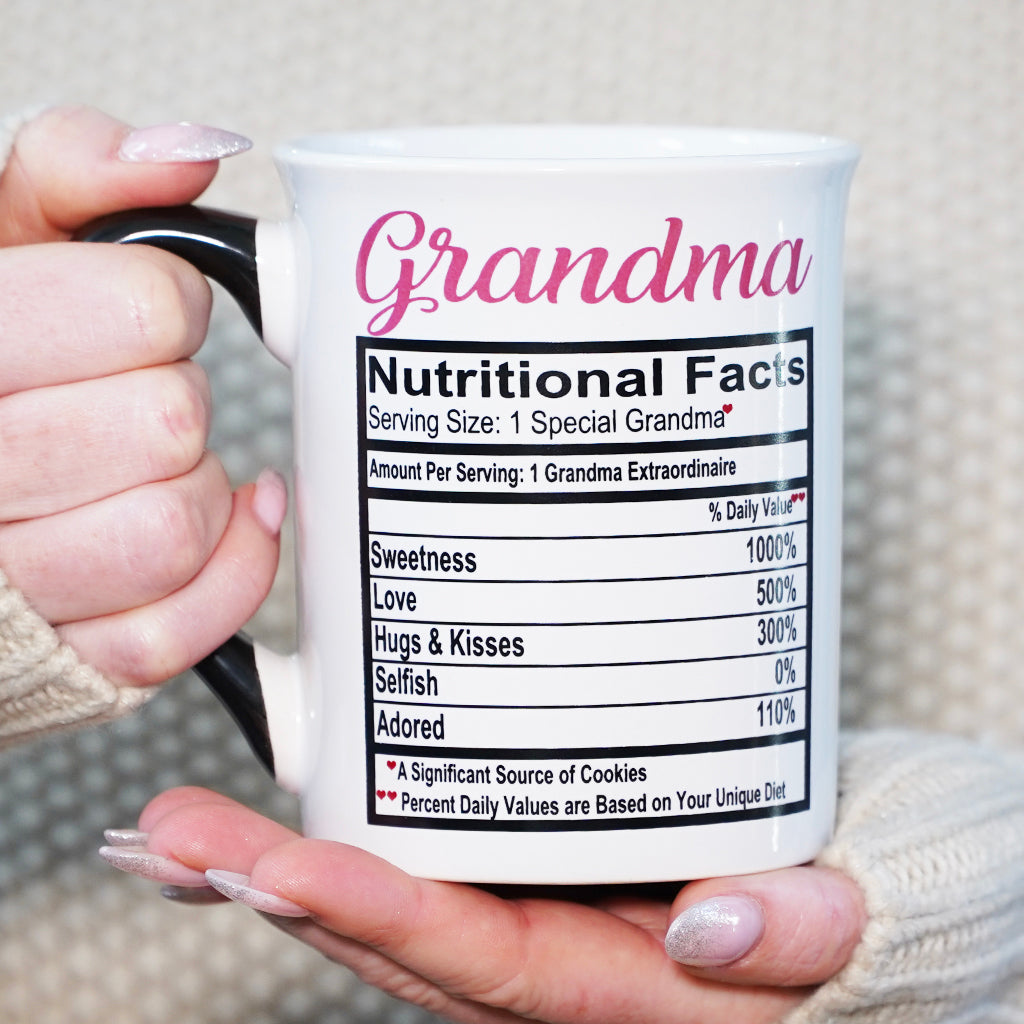 Grandma Mug, Grandma Coffee Mug for Grandma, 16oz., 6" Multicolored