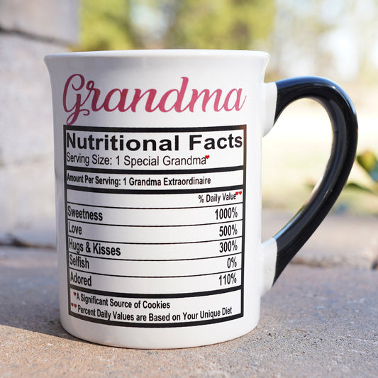 Grandma Mug, Grandma Coffee Mug for Grandma, 16oz., 6" Multicolored