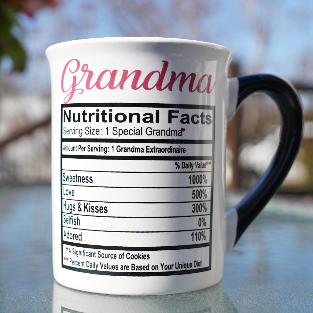 Grandma Mug, Grandma Coffee Mug for Grandma, 16oz., 6" Multicolored