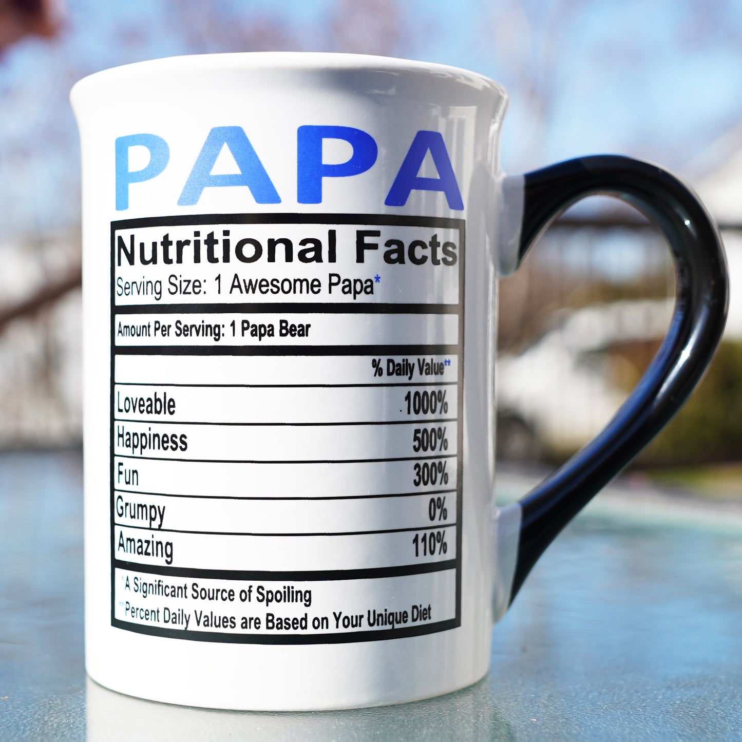 Papa Mug, Papa Coffee Mug for Papa, 16oz., 6" Multicolored